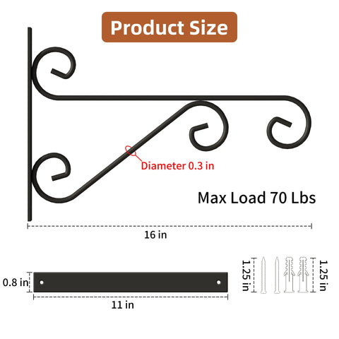 PROWORX outdoor-use hanger withstands wind and rain while keeping baskets stable.