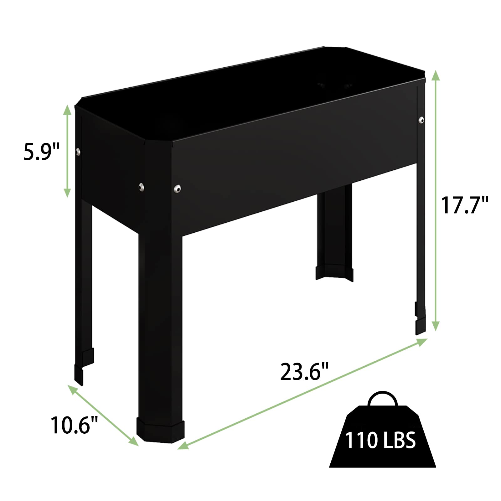 PROXRACER elevated metal planter demonstrates sturdy construction for outdoor use.