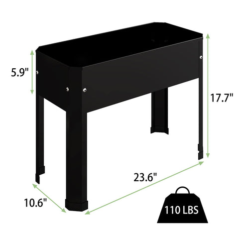 PROXRACER elevated metal planter demonstrates sturdy construction for outdoor use.