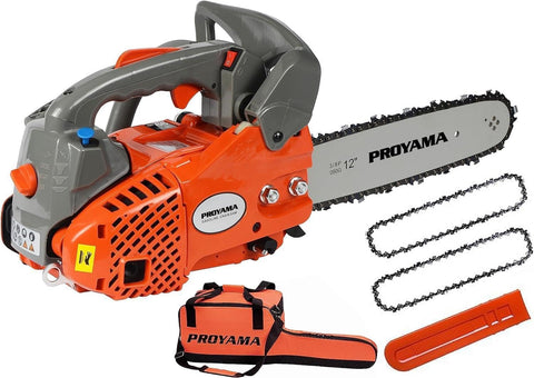 PROYAMA 26CC top-handle chainsaw front view for precise pruning and small cuts