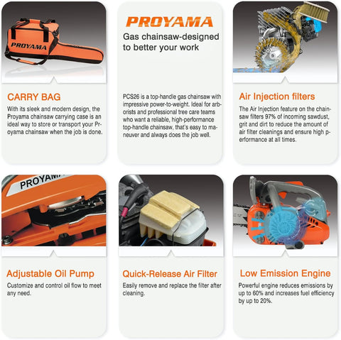 PROYAMA 26CC anti-vibration system for smoother operation
