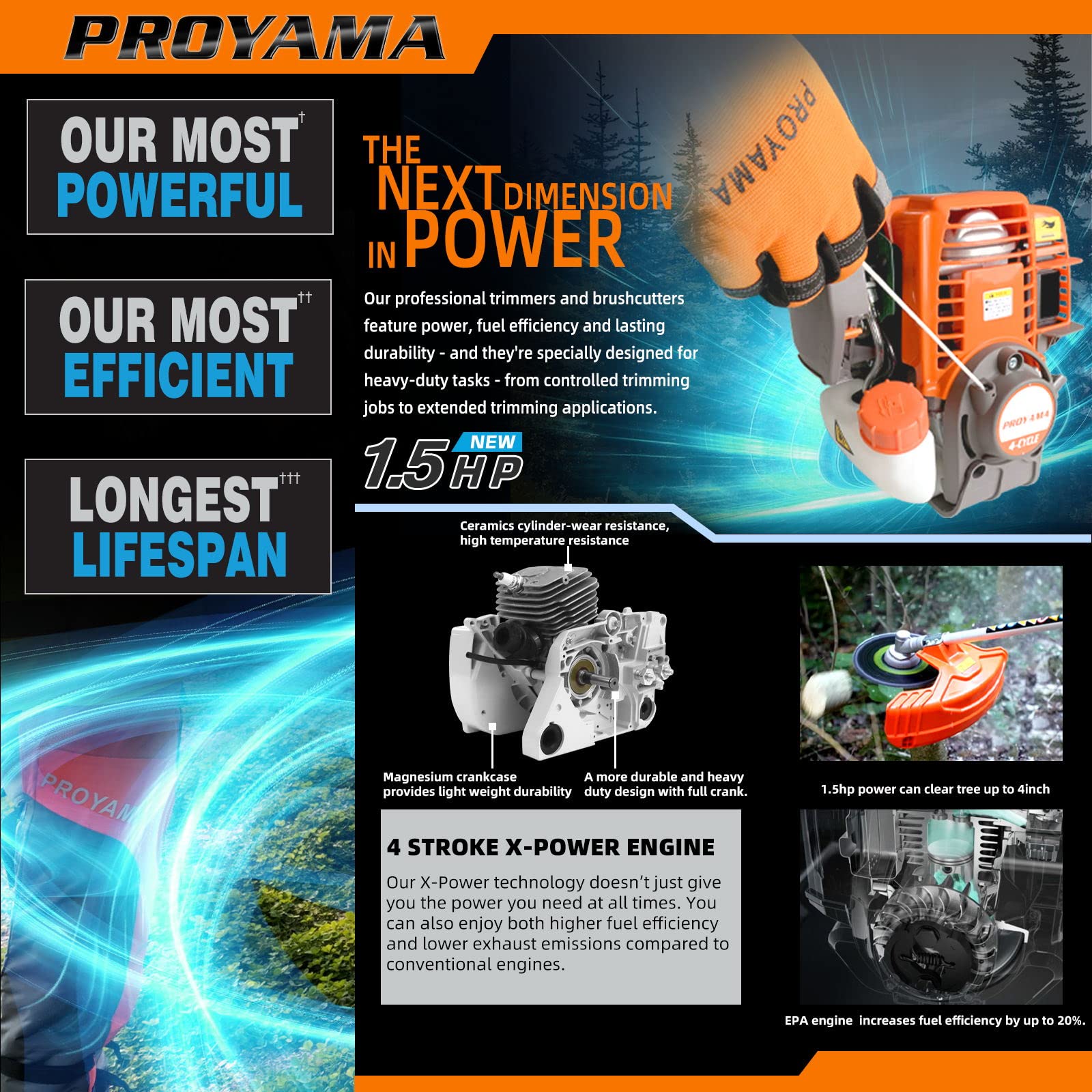 PROYAMA storage-friendly design with quick-release shaft for easy transport.