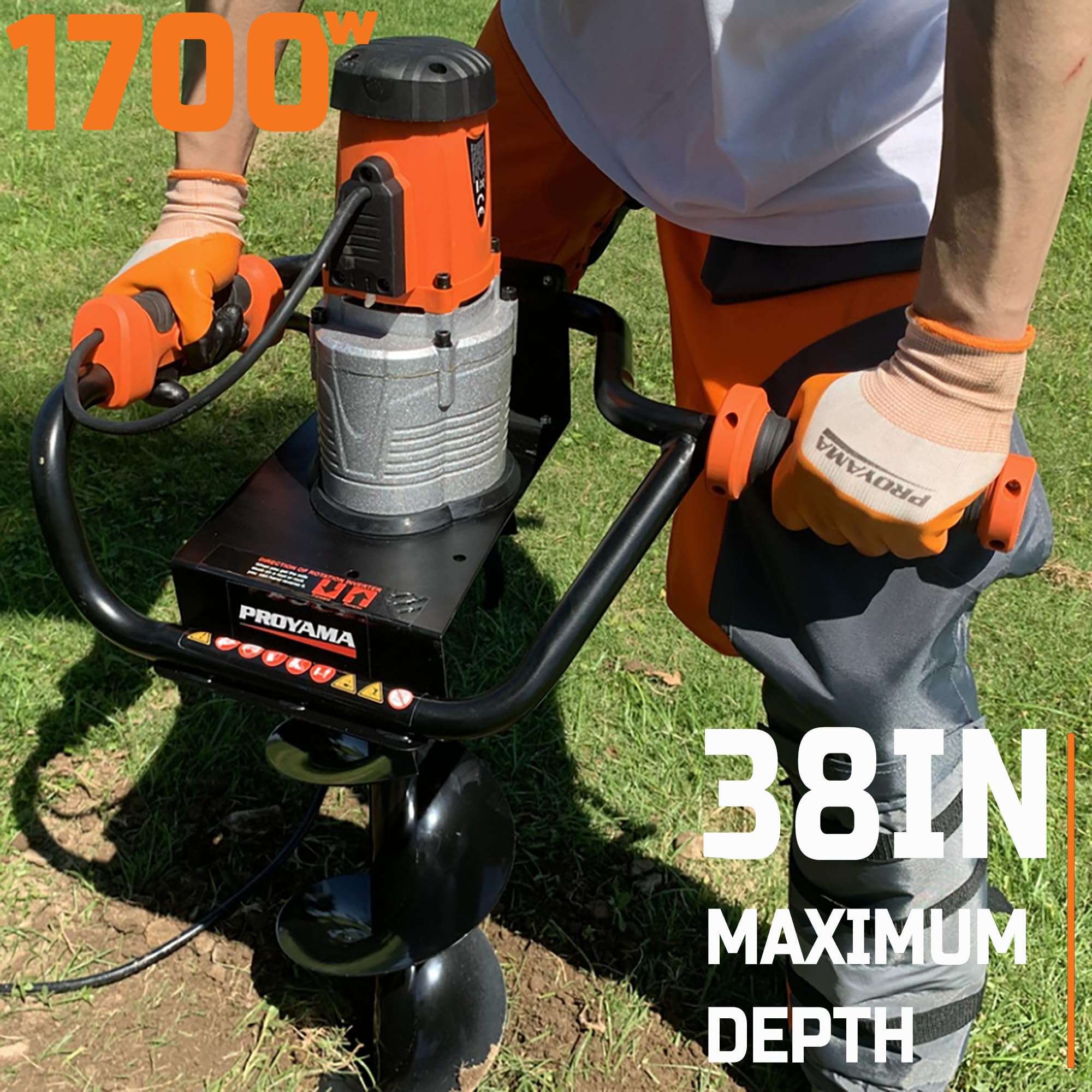 PROYAMA 6-inch auger bit enables larger holes with less effort.