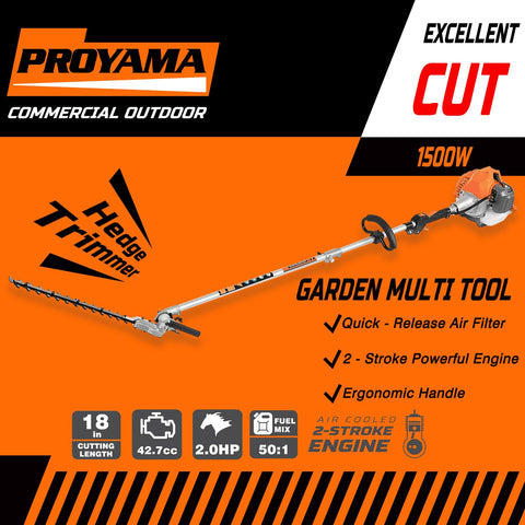PROYAMA extension rod 3.3 ft adds reach for elevated cuts.
