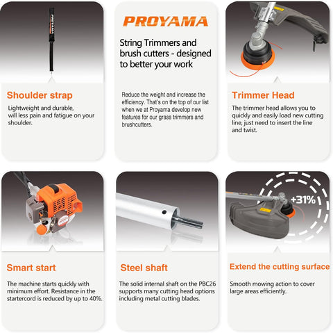 PROYAMA lightweight 14 lb design reduces operator fatigue