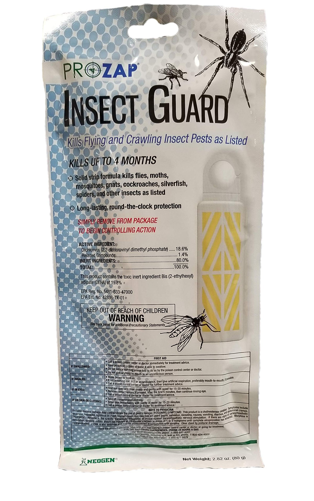 Prozap Insect Guard strip front view for easy pest control in homes and barns.
