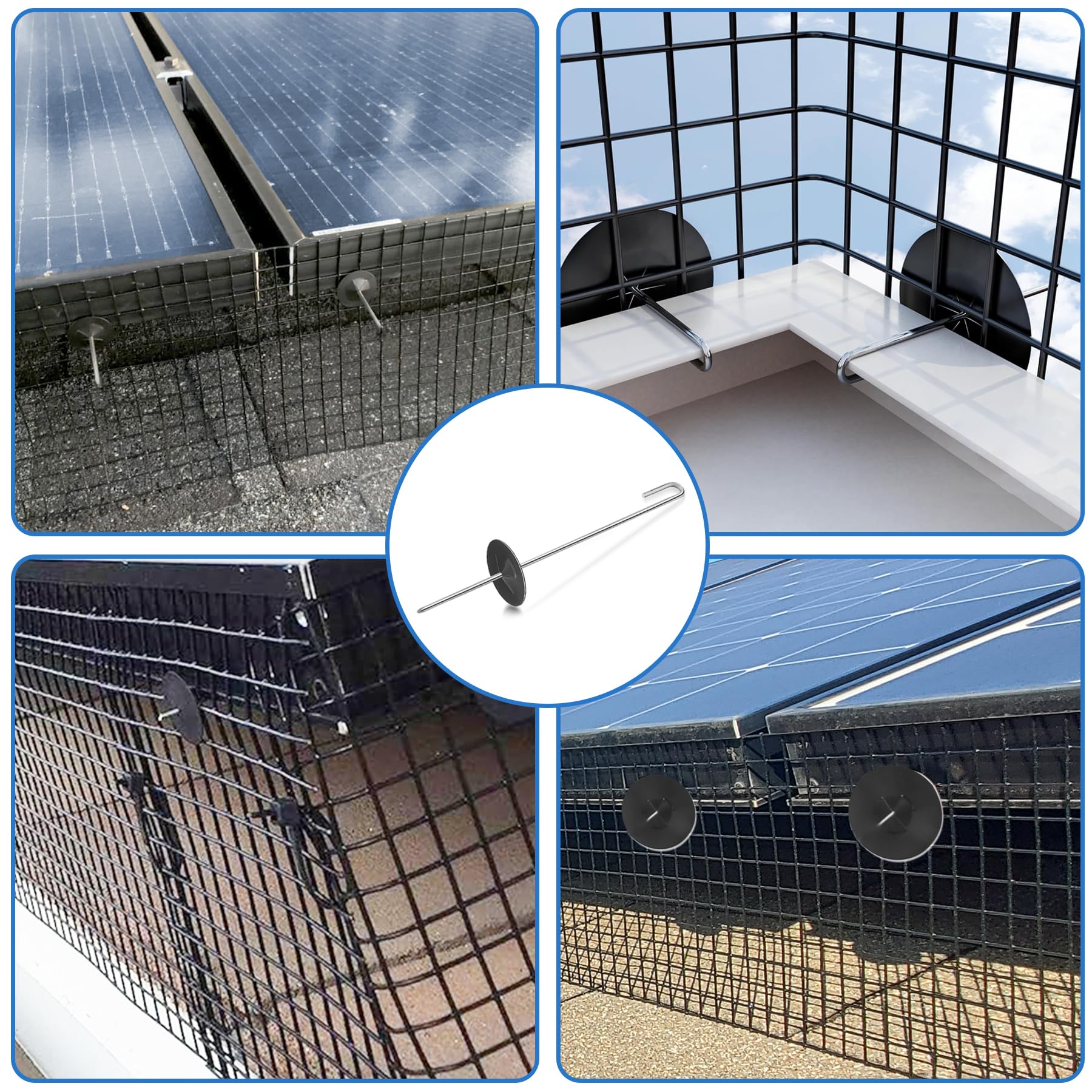 Prozilon 60-pack critter-guard fasteners ready for solar panel installations