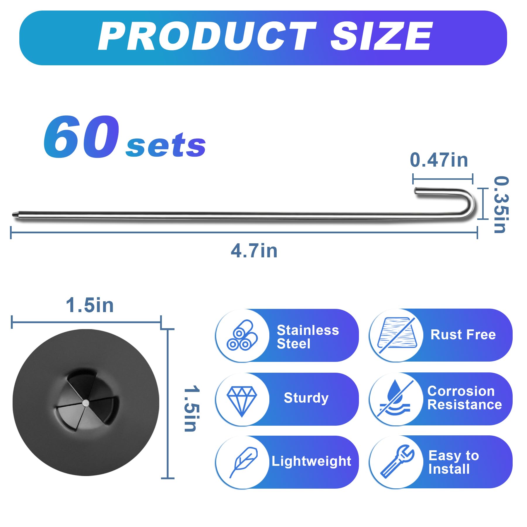 Prozilon self-locking washers paired with mesh clips for drill-free installation