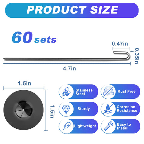 Prozilon self-locking washers paired with mesh clips for drill-free installation