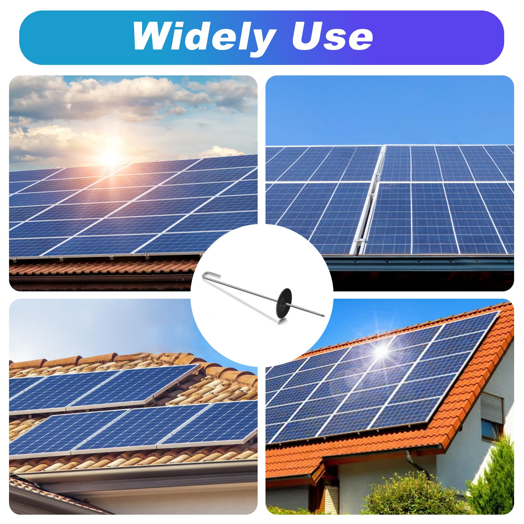 Prozilon solar panel mesh security clip assembly securing galvanized mesh