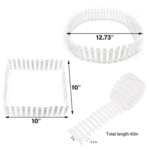 Prsildan white 40-inch dollhouse fence panels for mini scenes.