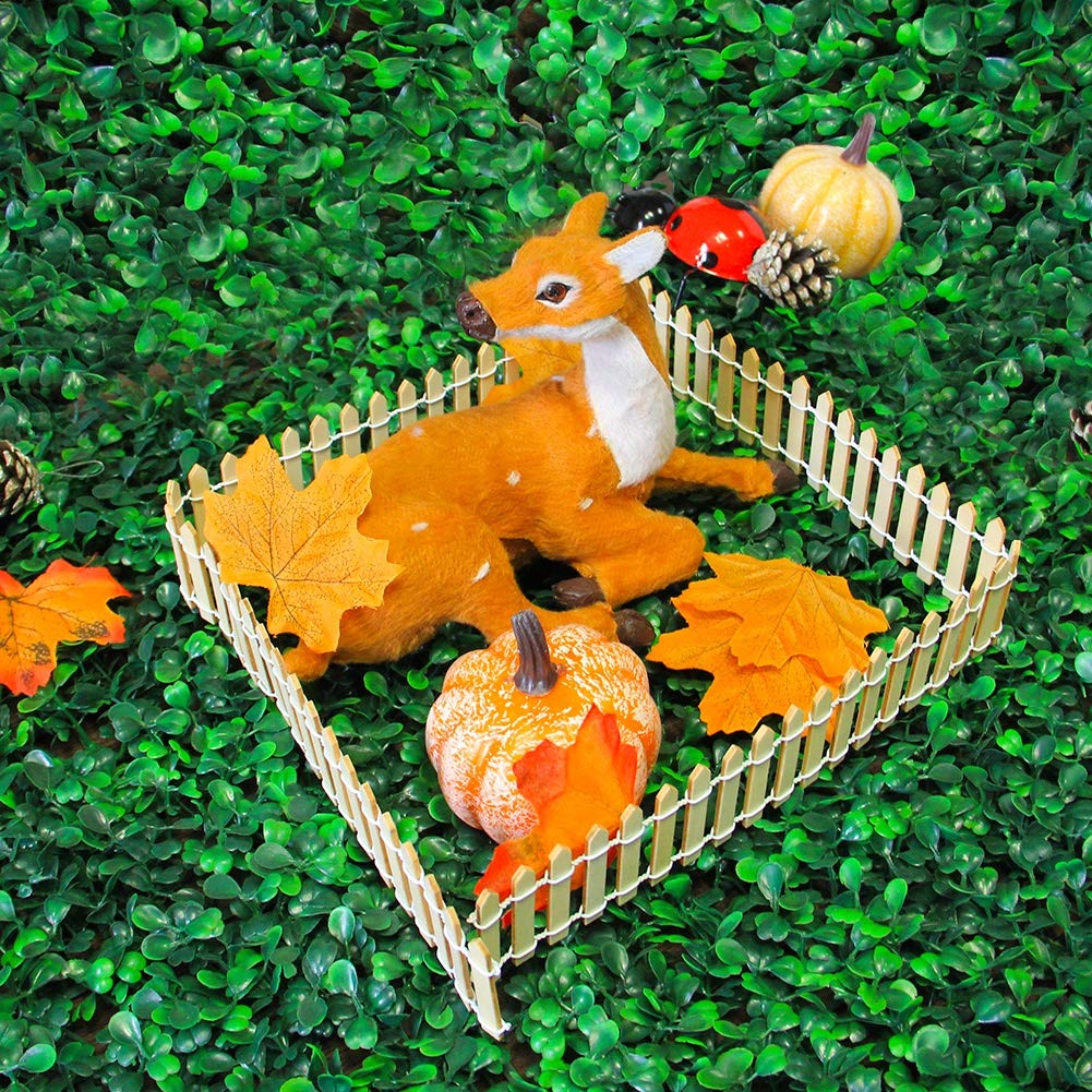 Prsildan 40-inch wooden fence detail for DIY fairy garden scenes.