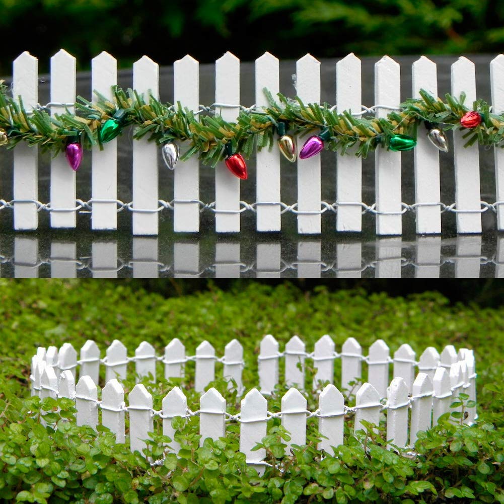 Prsildan white wood fence panel 40 inches in two-pack for layouts.
