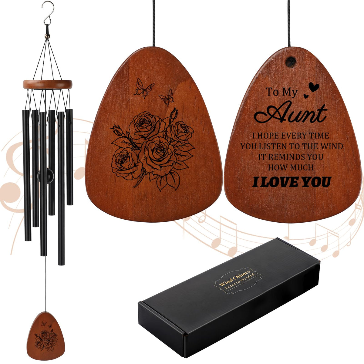 PRSTENLY aunt wind chime hanging in garden for a soothing outdoor melody