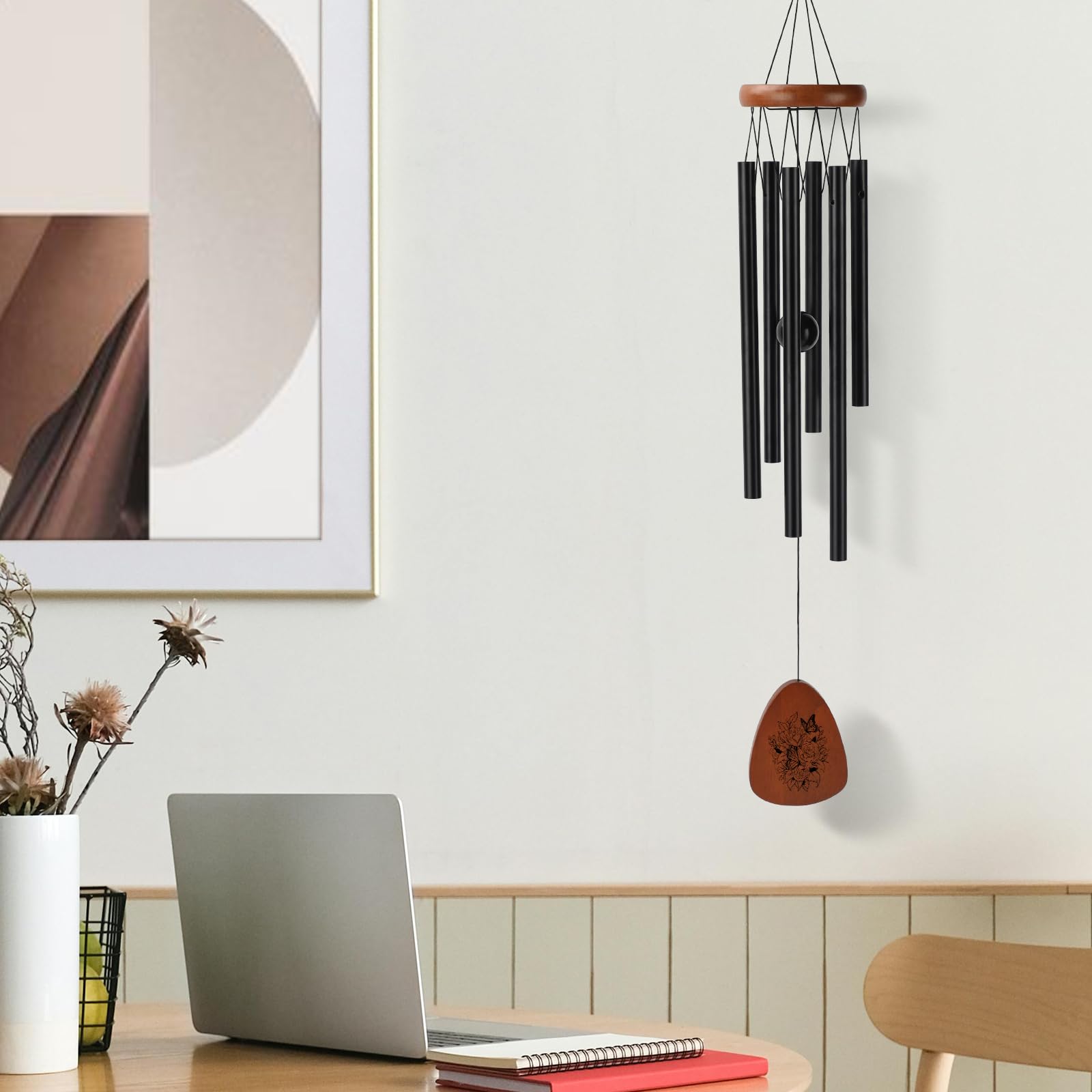 PRSTENLY mom wind chime outdoor-ready construction withstands weather.