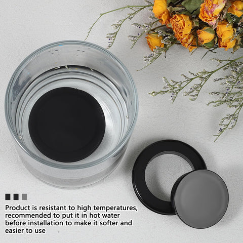 Prudiut 2inch black ring fits outdoor glass tables.