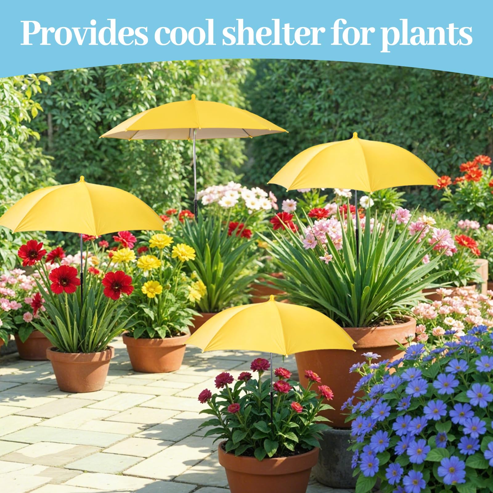 Prudiut bright yellow color adds playful charm to garden while protecting flowers