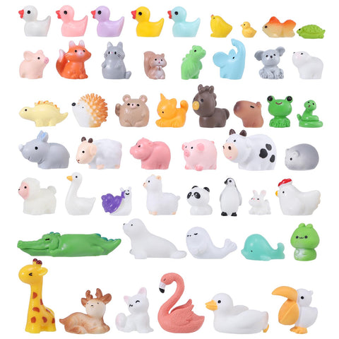 Prudiut mini resin ducks set for desk decor and treasure hunts