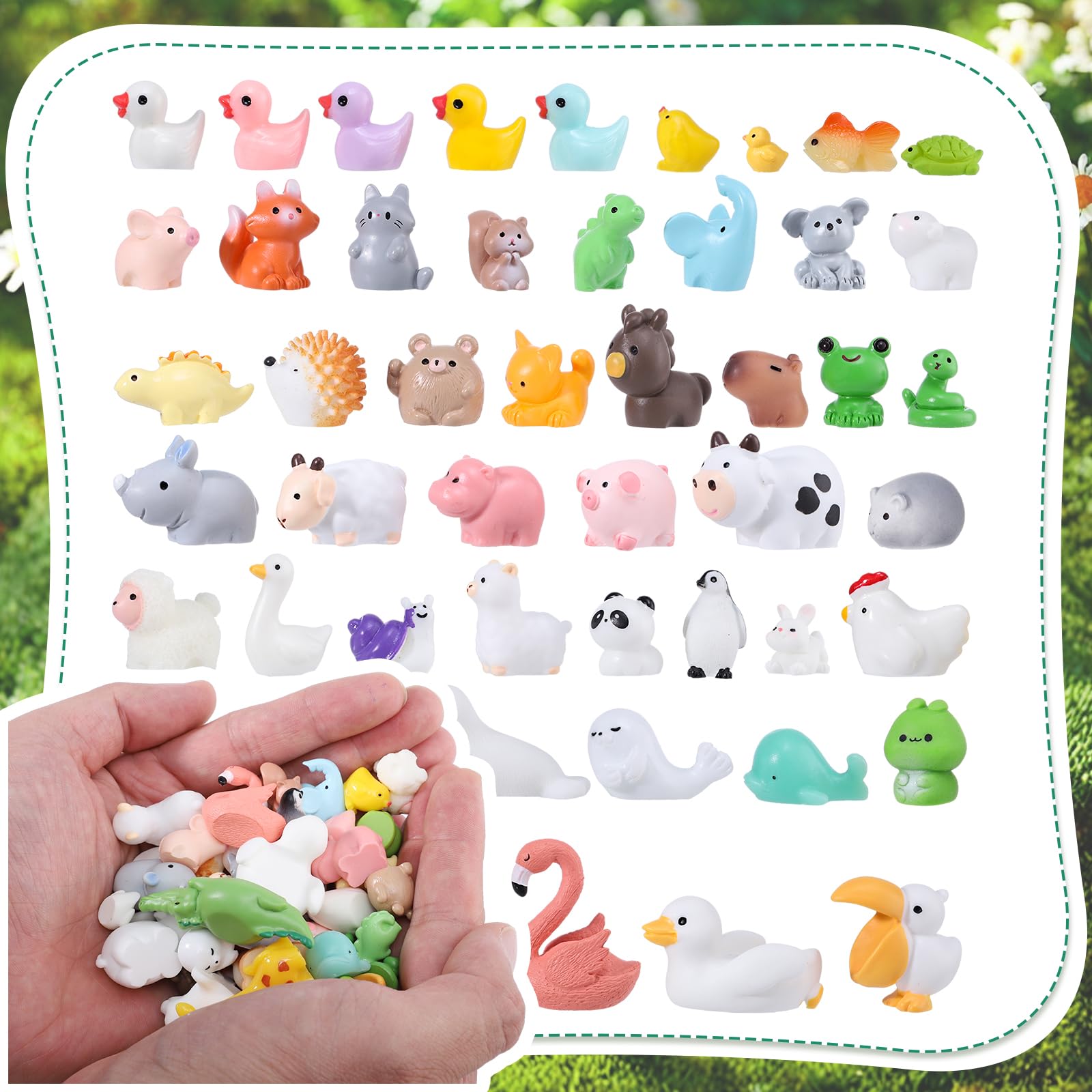 Prudiut resin swans for fairy gardens and dollhouses