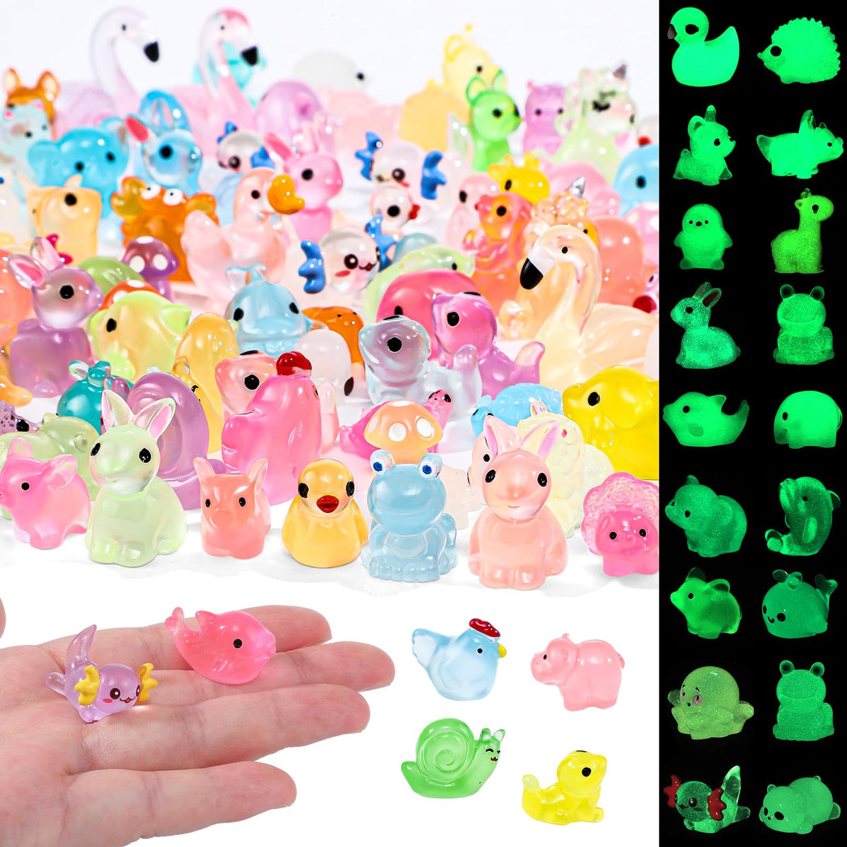 Prudiut mini resin animals variety collection for crafts and decor