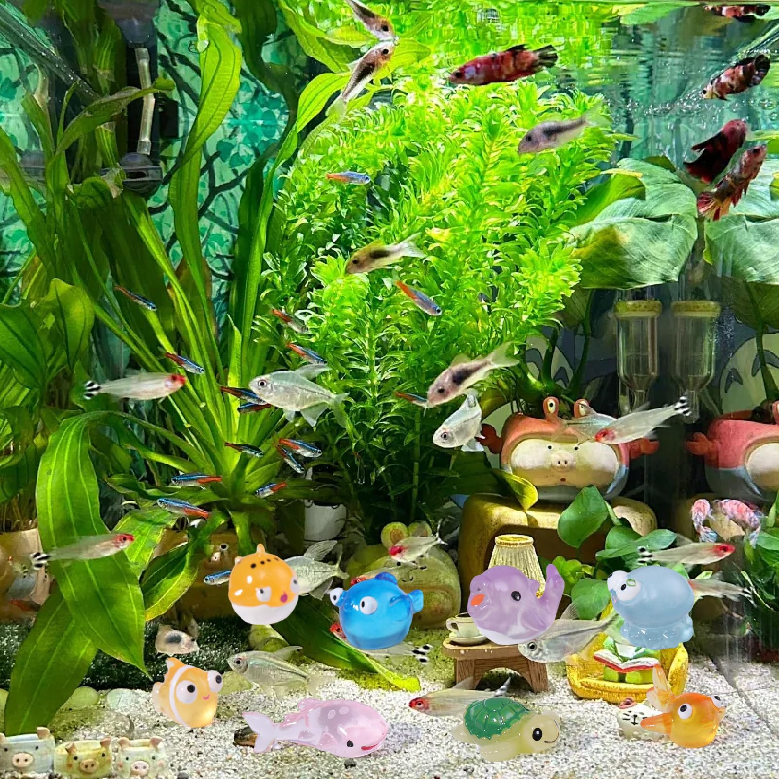 Prudiut ocean resin animals set versatile decor for gifts and displays