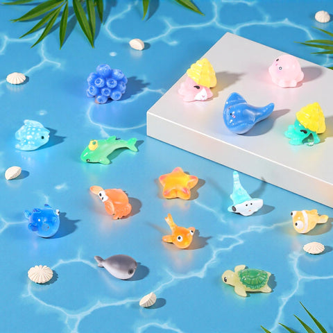 Prudiut ocean resin dolphin figure enhances treasure hunts and decor