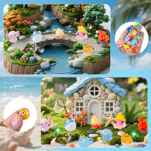 Prudiut ocean resin octopus figure adds whimsy to fairy gardens