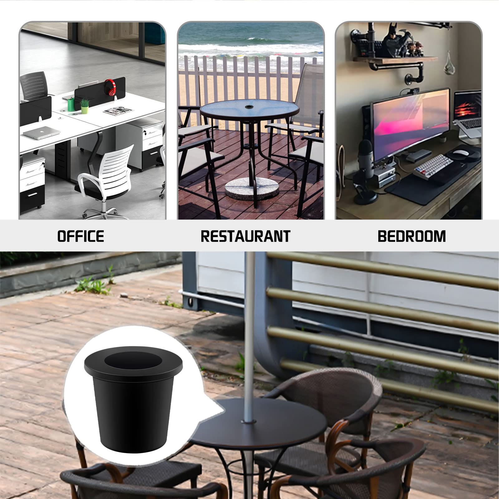 Prudiut outdoor-use plugs ideal for cafes and patios with umbrella setups.