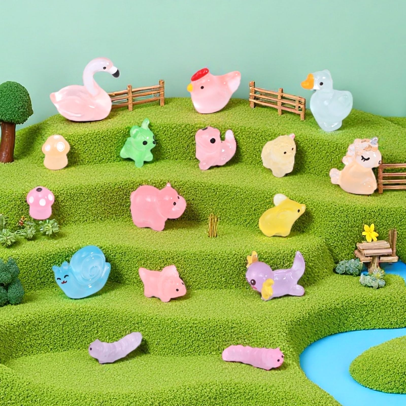 Prudiut mini animals brighten fairy gardens and terrariums