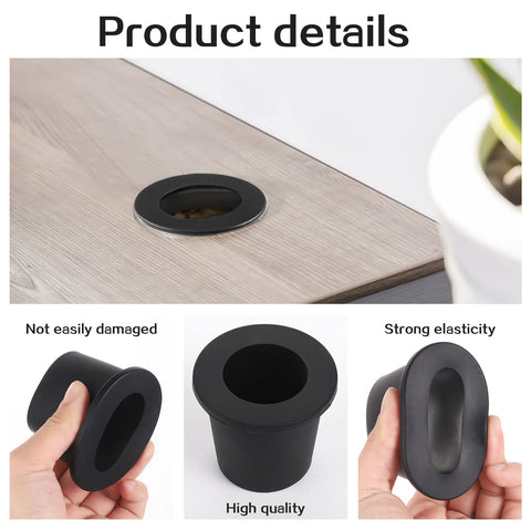 Prudiut silicone ring protects glass table edges during umbrella insert use.
