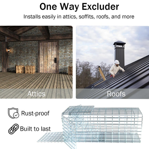Attics, soffits, chimneys, and vents are easy mounting spots.