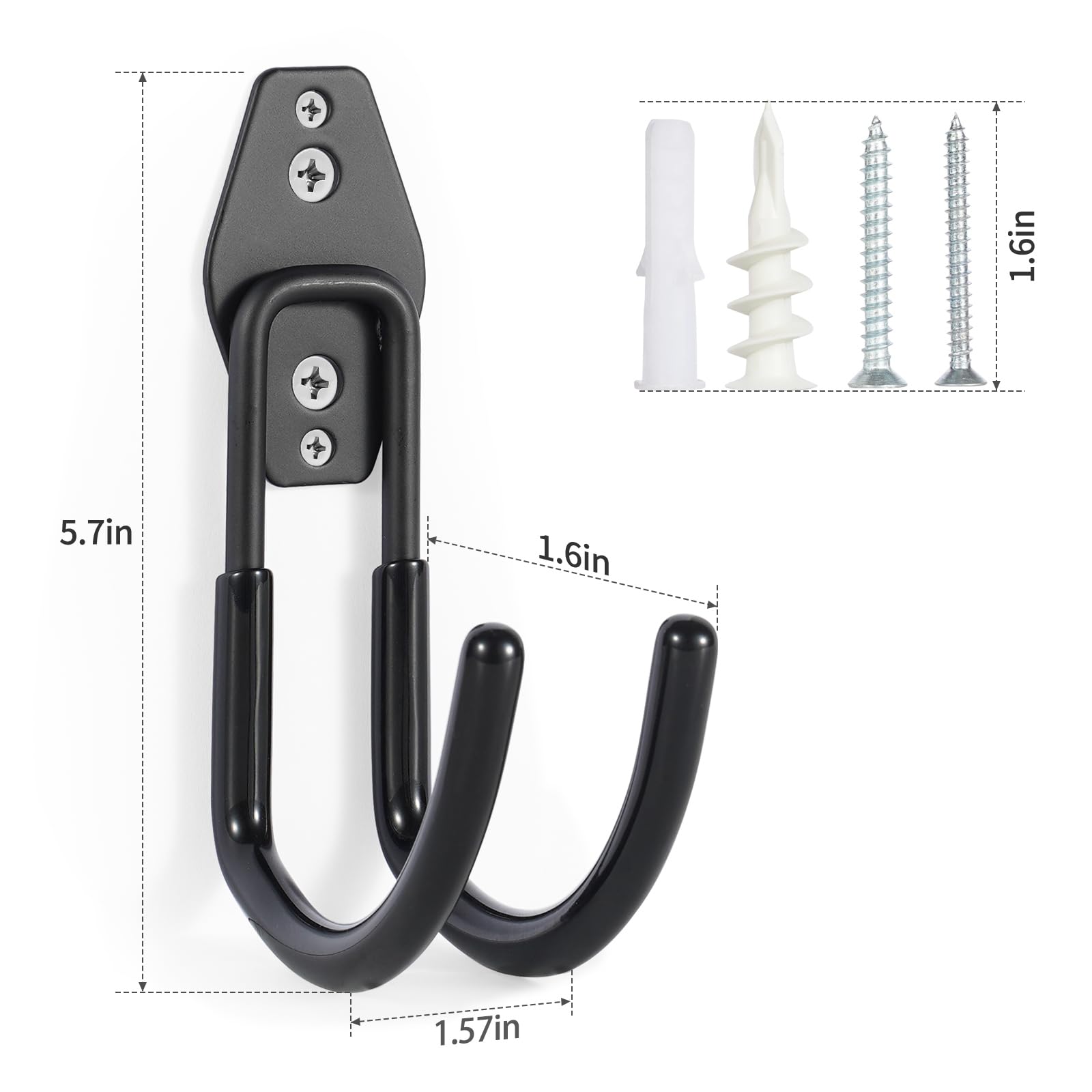 Pruite heavy-duty metal hose holder secures hoses outside