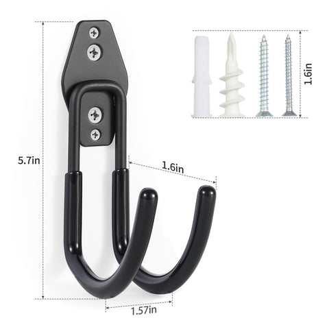 Pruite heavy-duty metal hose holder secures hoses outside