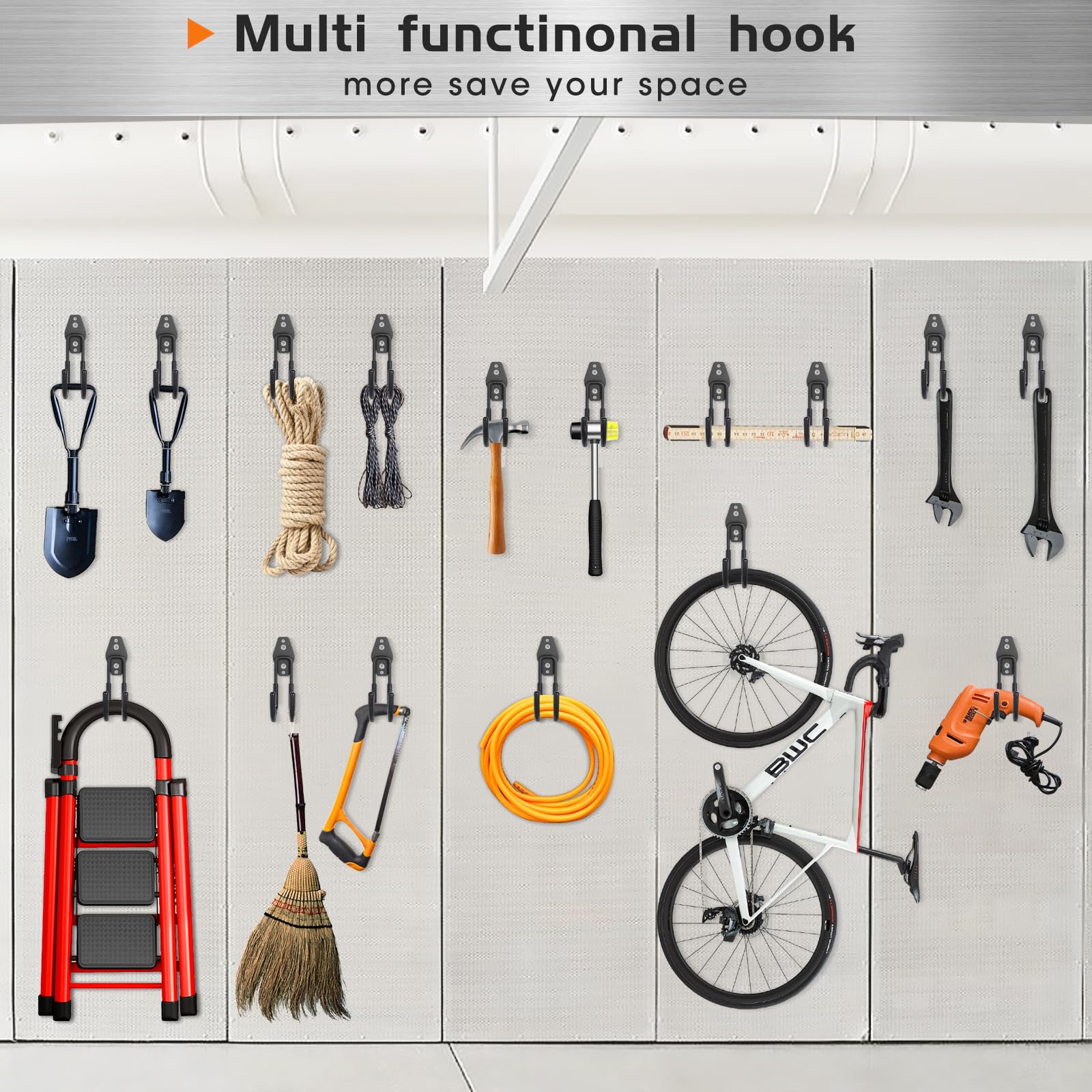 Pruite neat backyard storage enables kink-free hoses