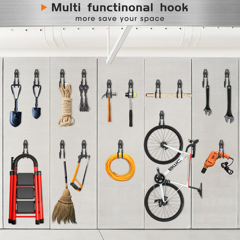 Pruite neat backyard storage enables kink-free hoses