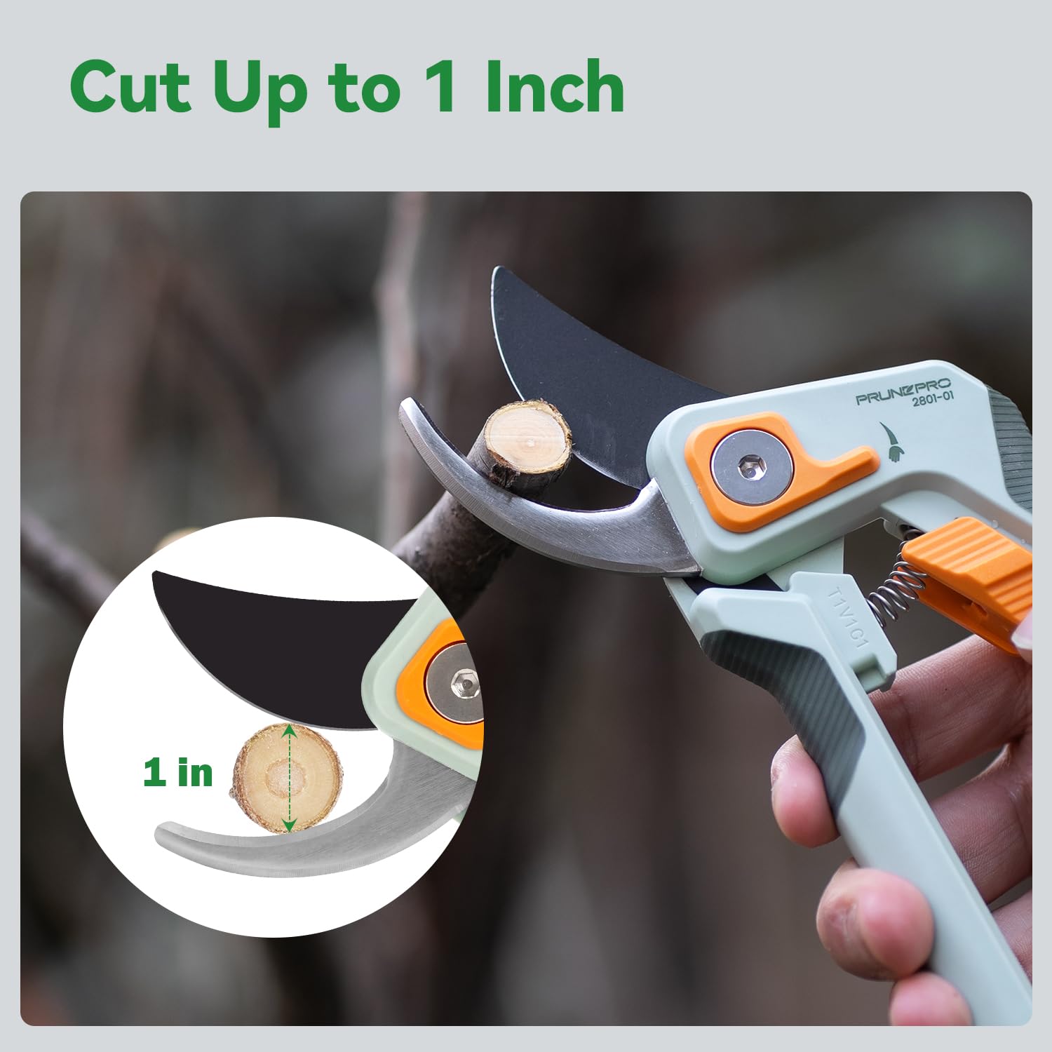 PrunePro adjustable handle-span demonstrates comfortable fit for all hands