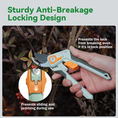 PrunePro high-tension spring in use reduces effort during pruning