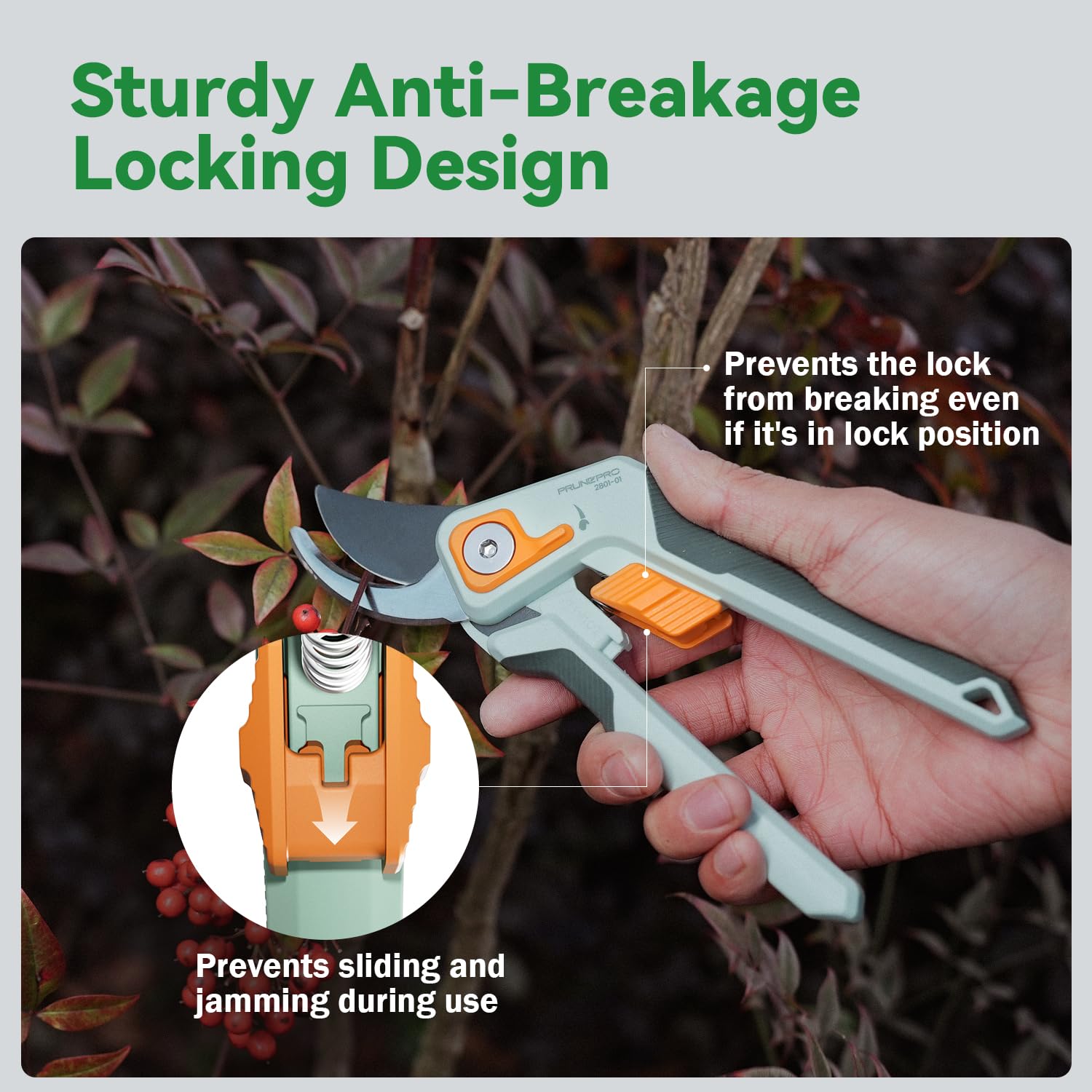 PrunePro pruning shears adjustable cut width for different hands