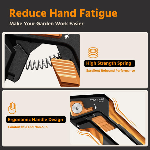 PrunePro teflon-coated blade close-up highlighting rust resistance.