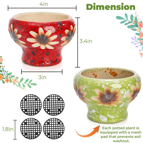 Prygew colorful glaze and textured finish enhance desk or shelf decor