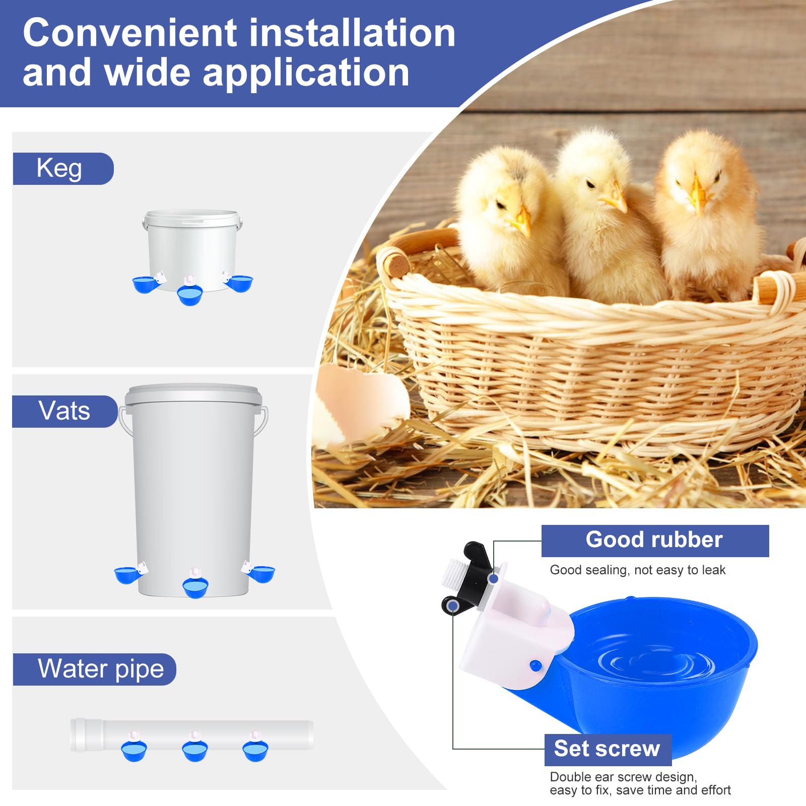 Psarnuk detachable cups allow quick cleaning and hygienic refilling.