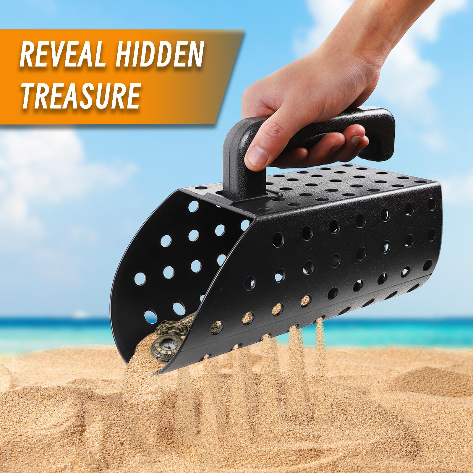 PSEBAY sand scoop fits in a backpack for family beach days