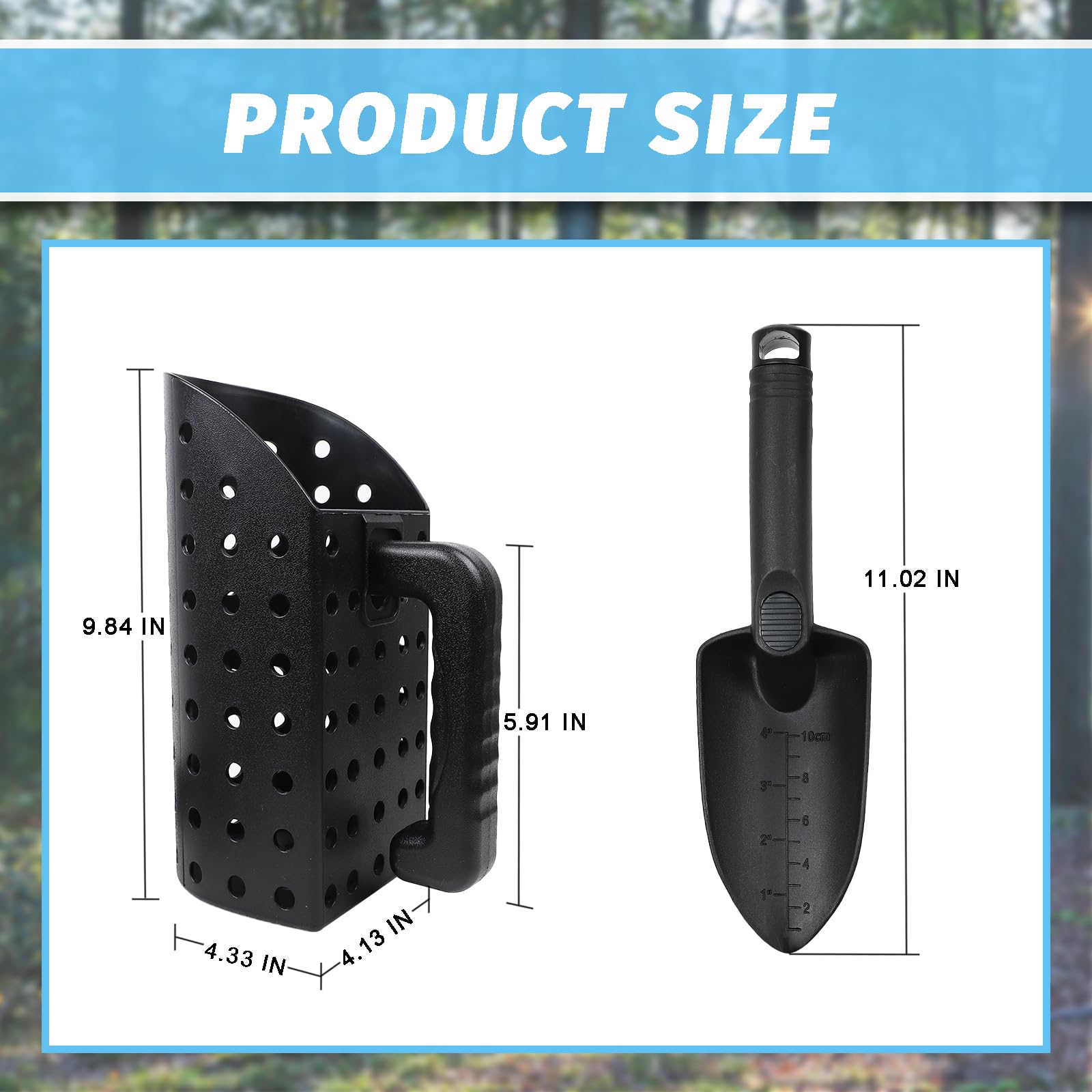 PSEBAY sand scoop with 11-inch trowel for sand and dirt digging