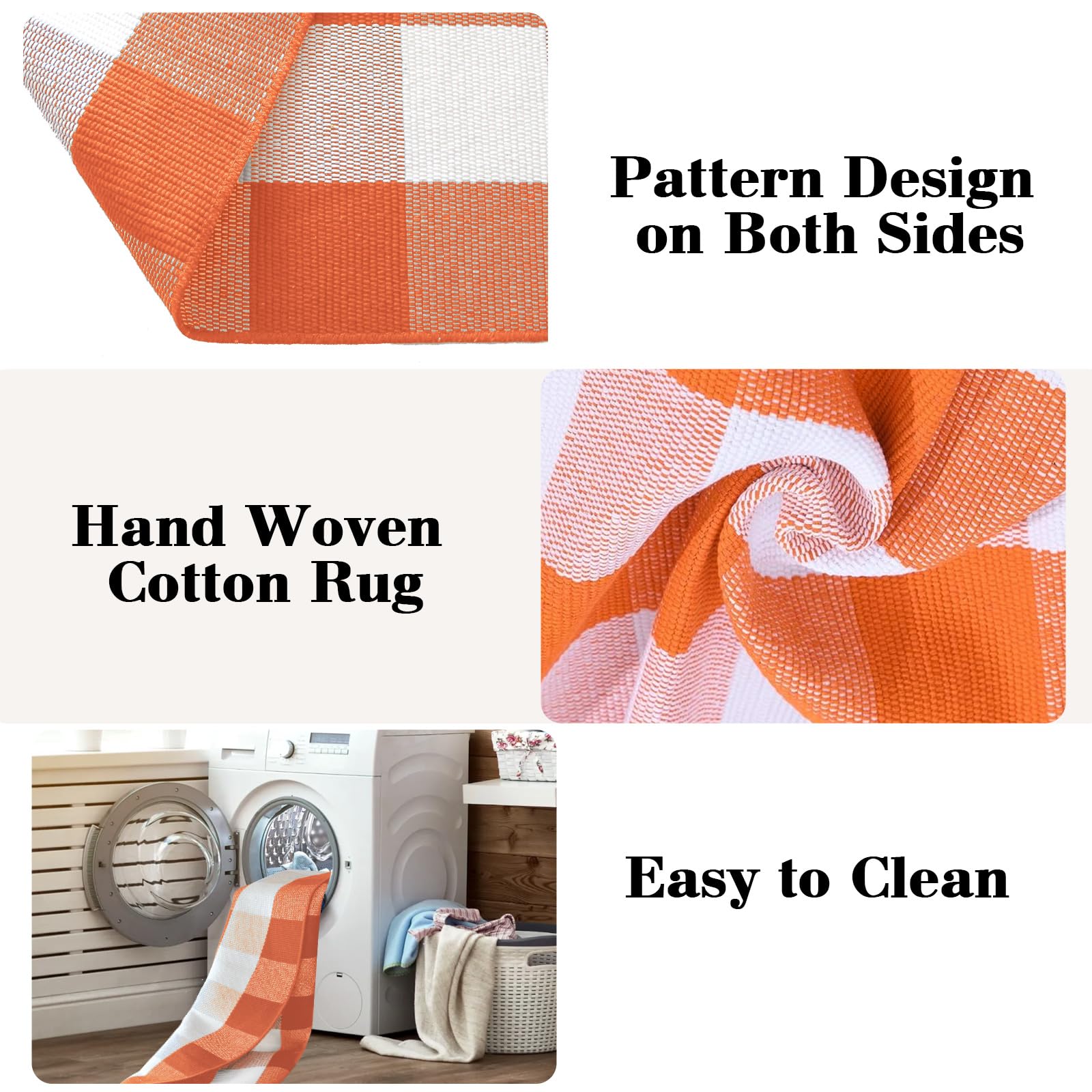 Pseutio Buffalo Plaid Rug for kitchen and doorway blends modern and classic style.