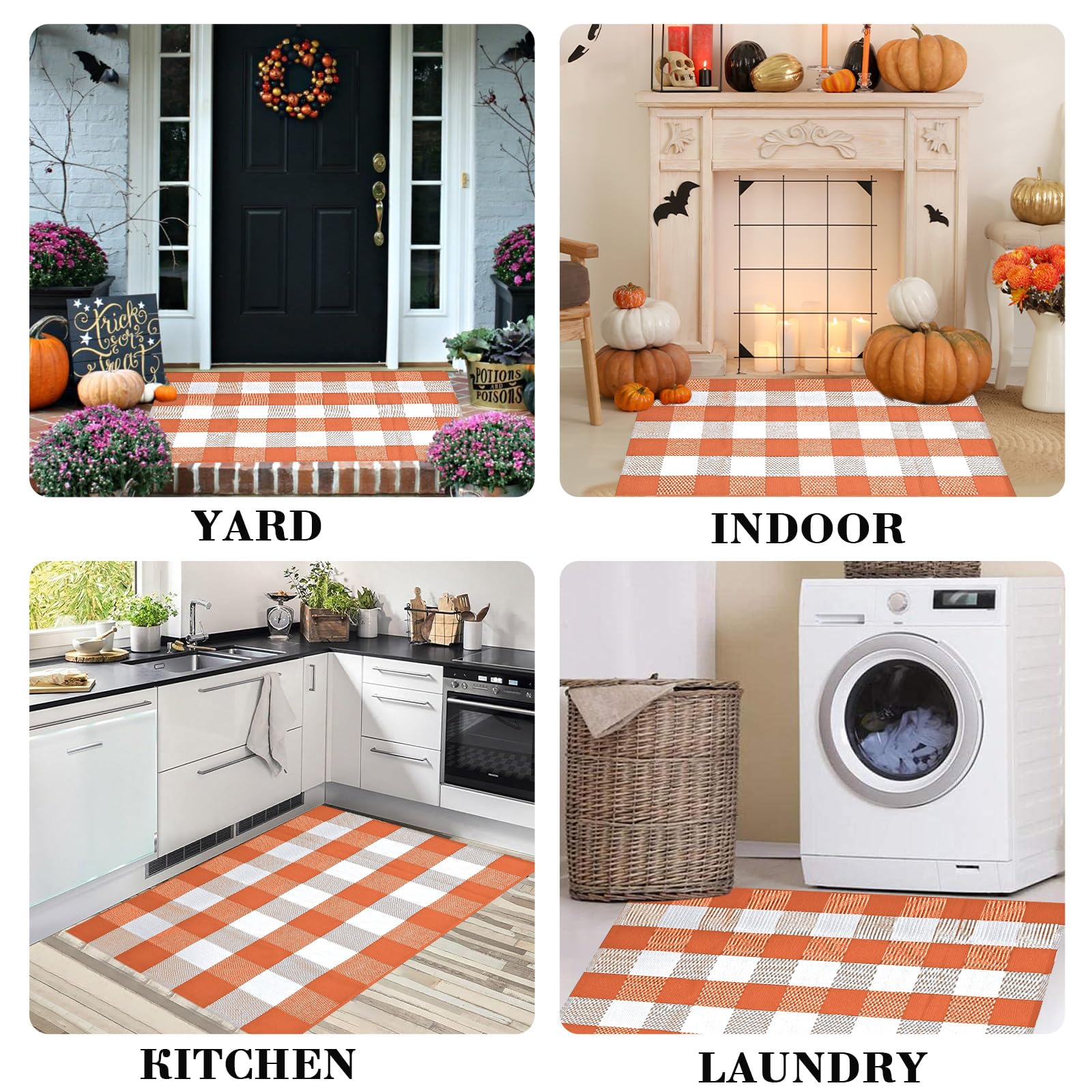 Pseutio Buffalo Plaid Rug is washable for simple maintenance.