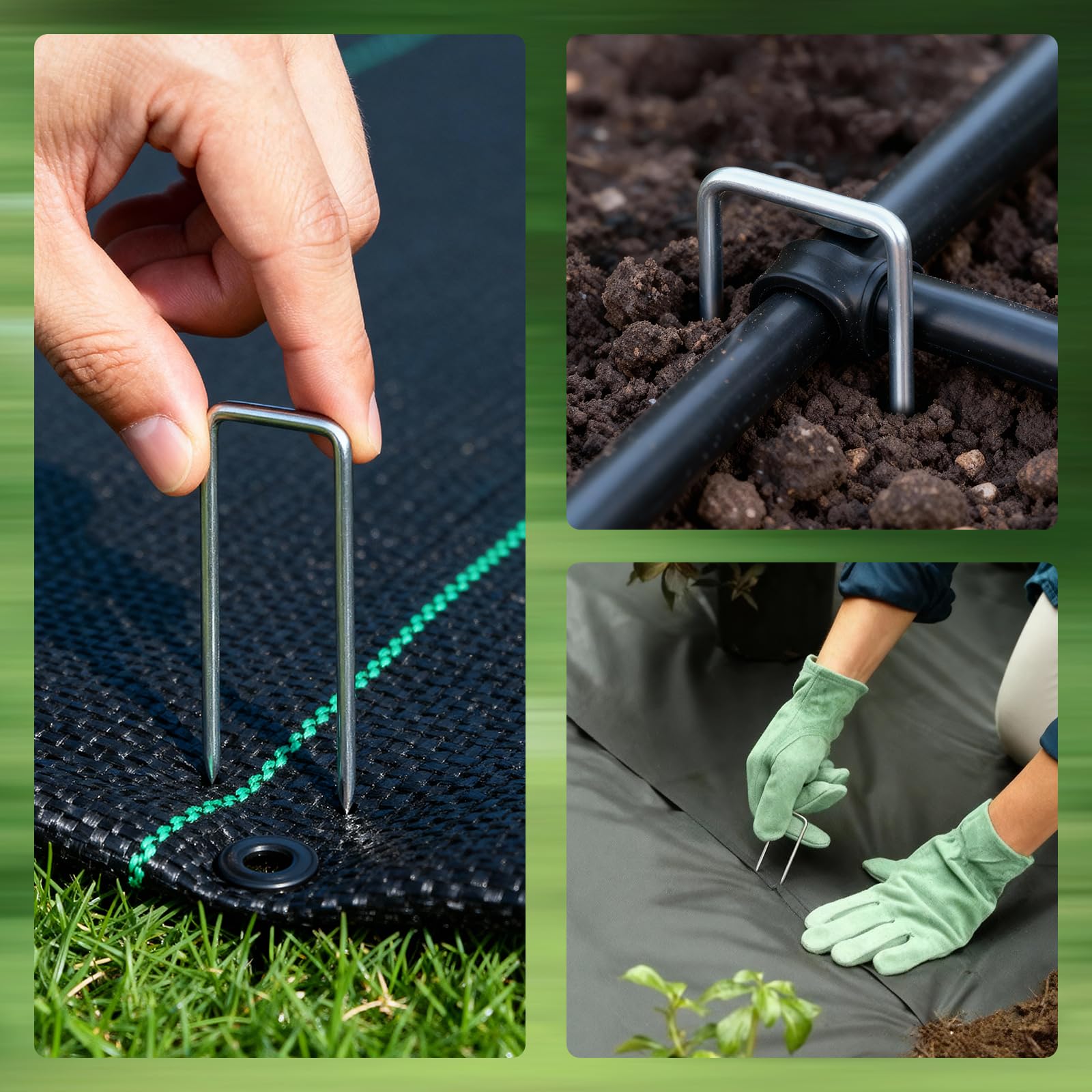 PSISO 57-pack 4-inch stake reusable and eco-friendly yard solution