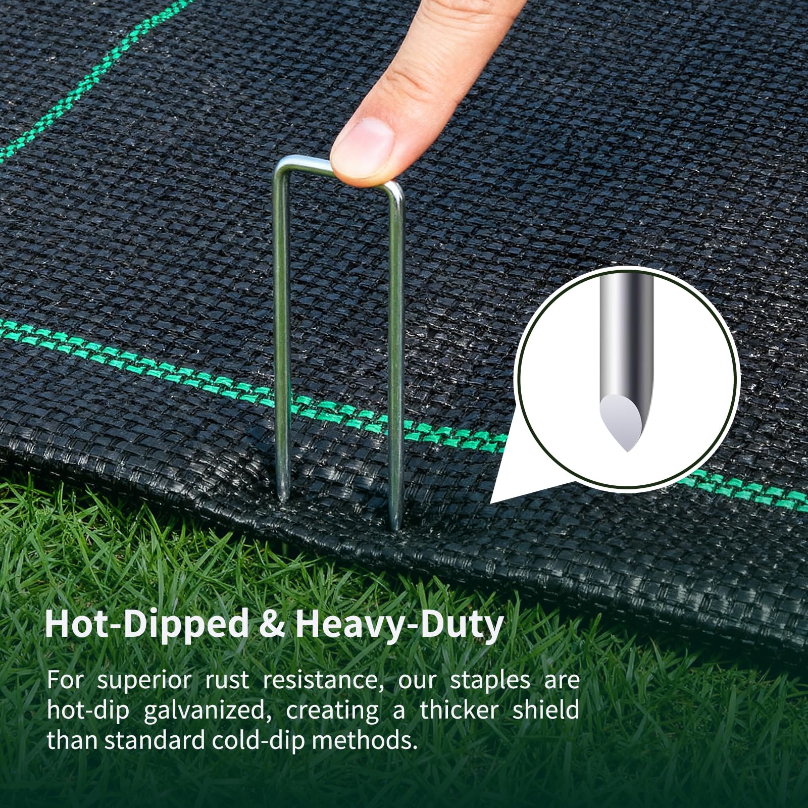 PSISO 57-pack 4-inch stake resists rust in humid conditions