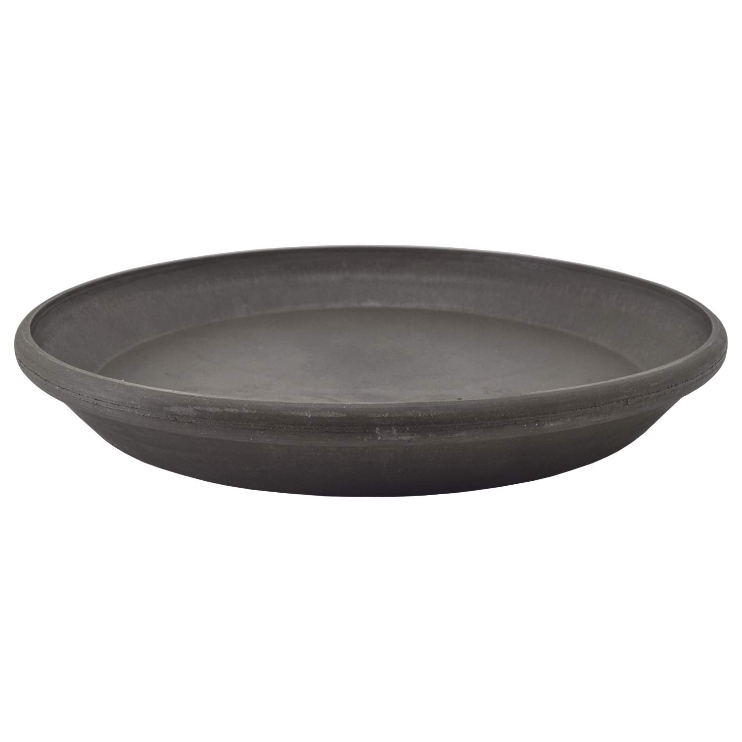 PSW Pot Collection AP35DC 14-inch saucer protecting indoor surfaces while catching overflow.
