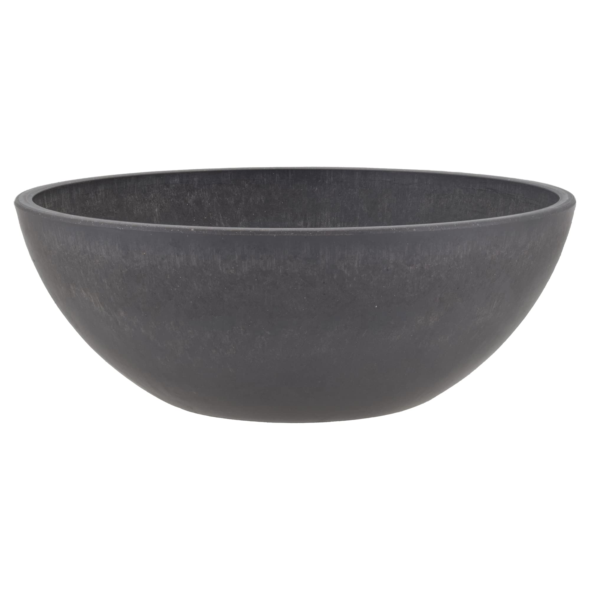 PSW Pot Collection M25DC garden bowl close-up highlighting textured recycled-material surface for shallow-root plants.
