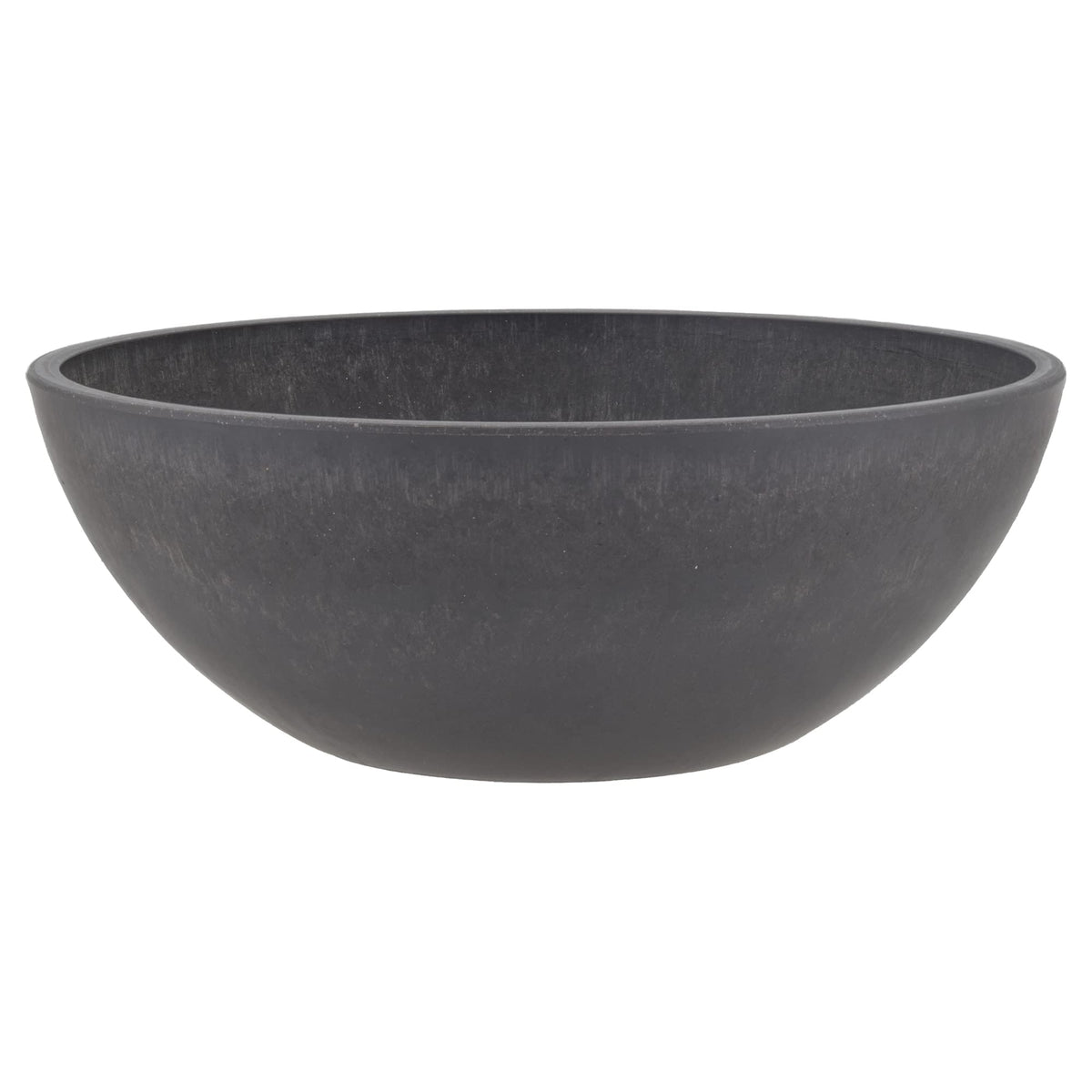 PSW Pot Collection M25DC garden bowl close-up highlighting textured recycled-material surface for shallow-root plants.
